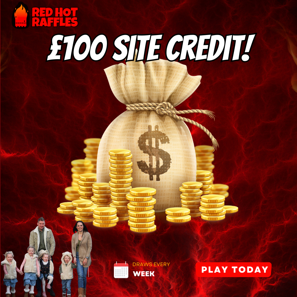 £100 site credit #10 – Red Hot Raffles