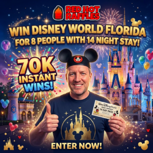 Disney World Florida package hol for 8 people August 2027! luxury park lodge for 14 nights! Disney and Universal park tix included! - &pound;70,000 instant wins inc disney hols! or take &pound;20,000 cash alt! #2