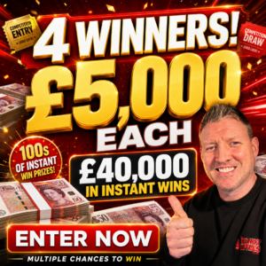4 x &pound;5k winners and &pound;40k worth of instant wins! #4